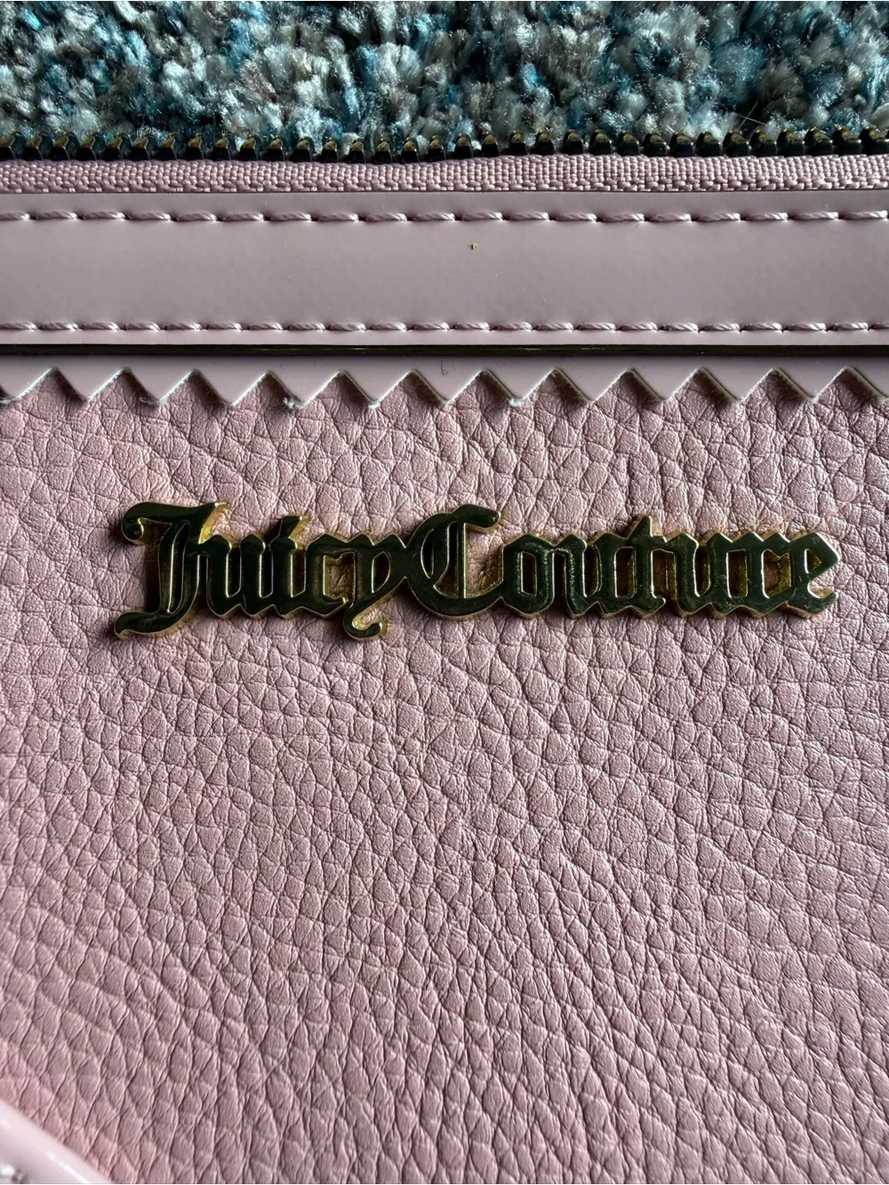 Juicy Couture Blush Pink Pebbled Wristlet Clutch